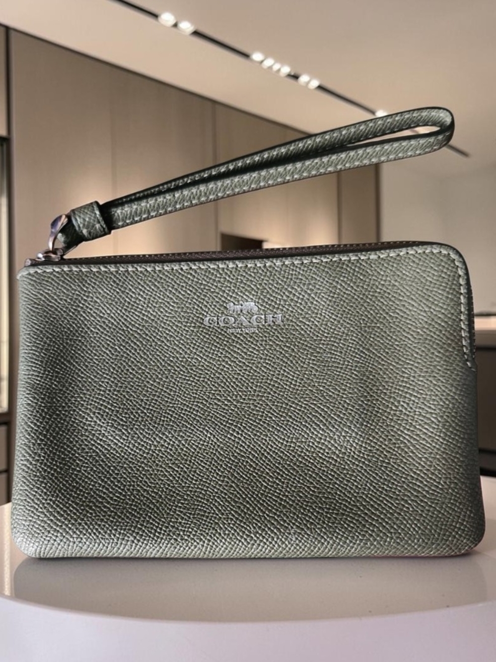 Coach Corner Zip Wristlet